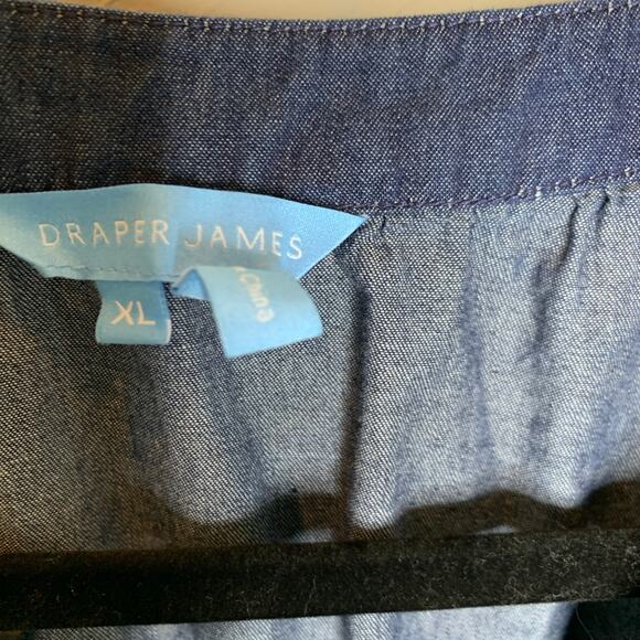 Draper James Tie Waist Jumpsuit in Chambray Sz XL - Picture 6 of 10